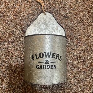 Rustic Silver Wall Planter by